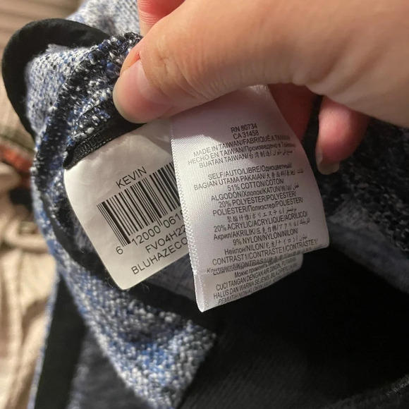 BCBGMAXAZRIA BLUE TWEED KEVIN JACKET - Picture 4 of 5